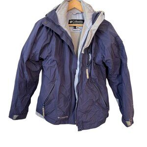 Purple Hooded Columbia Jacket - Women's Small
